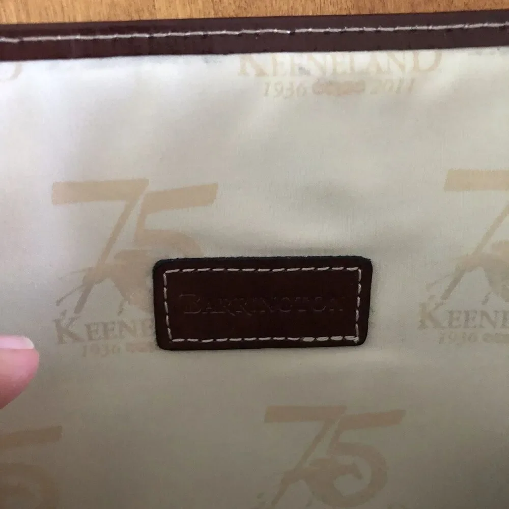Keeneland Racetrack KY 75 Year Anniversary Barrington Leather Portfolio